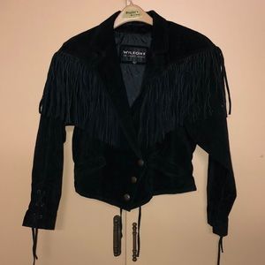 Suede fringe jacket